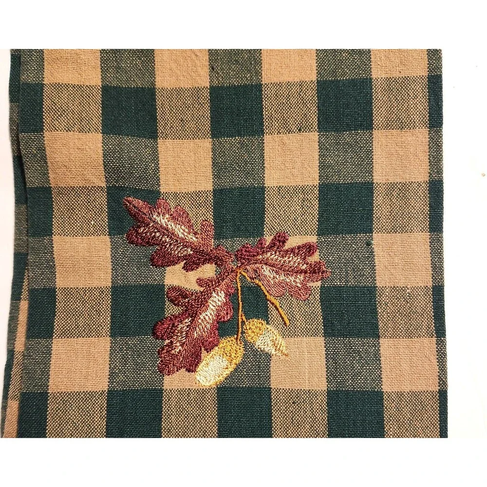 Lot of 10 Plaid Homespun 100% Cotton Towels Indo - U.S. Sales 26 L x 24 W